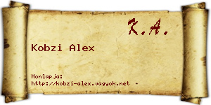 Kobzi Alex névjegykártya