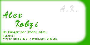 alex kobzi business card